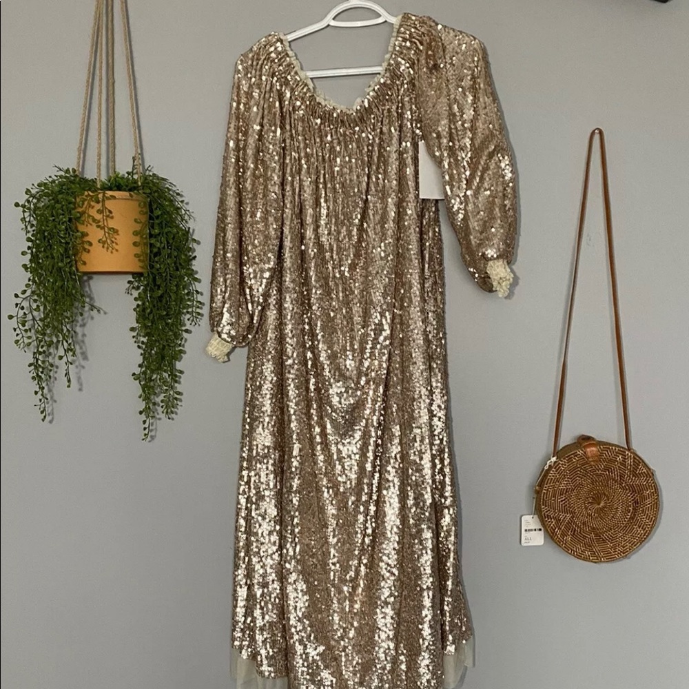 New Womens Free People  Emilia Sequin Dress - Picture 8 of 8